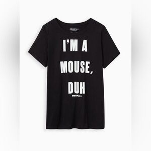 Torrid Slim Fit Crew Tee - Signature Jersey Mean Girls Mouse, Duh Black